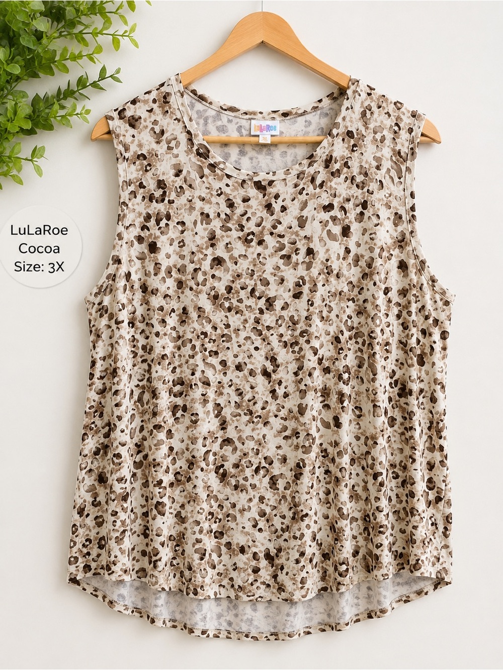 New w/tags LuLaRoe Beige and Brown Leopard Tank Top